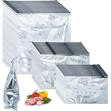 40PCS Reusable Aluminum Foil Storage Bags, Sealable Stand-Up Zipper Storage Bags for Food, Meal Prep & Kitchen in 3 SizesSmall, Medium, Large
