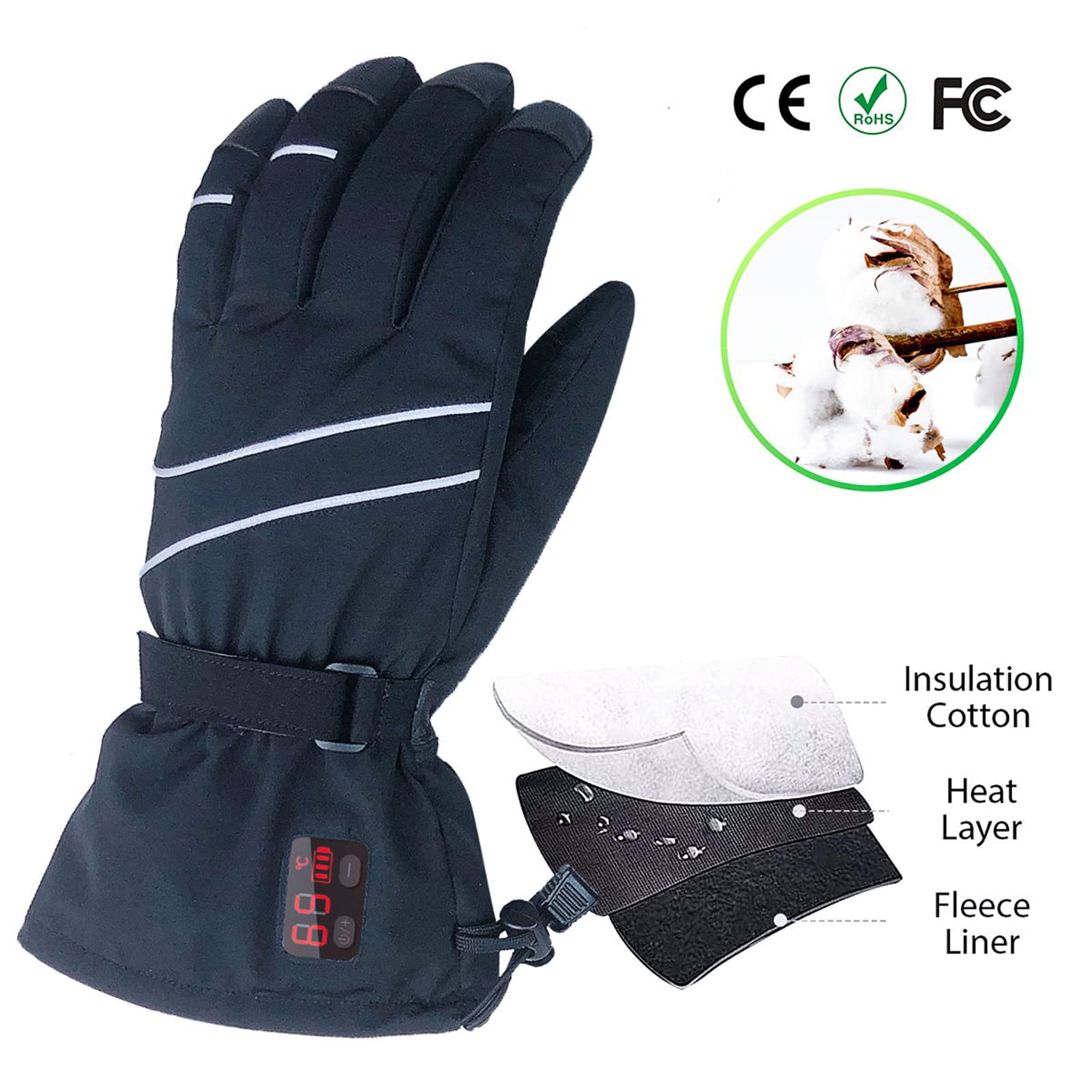 Ziener Gloves Glyn Gore Tex Skihandschoenen voor heren, zwart, 7