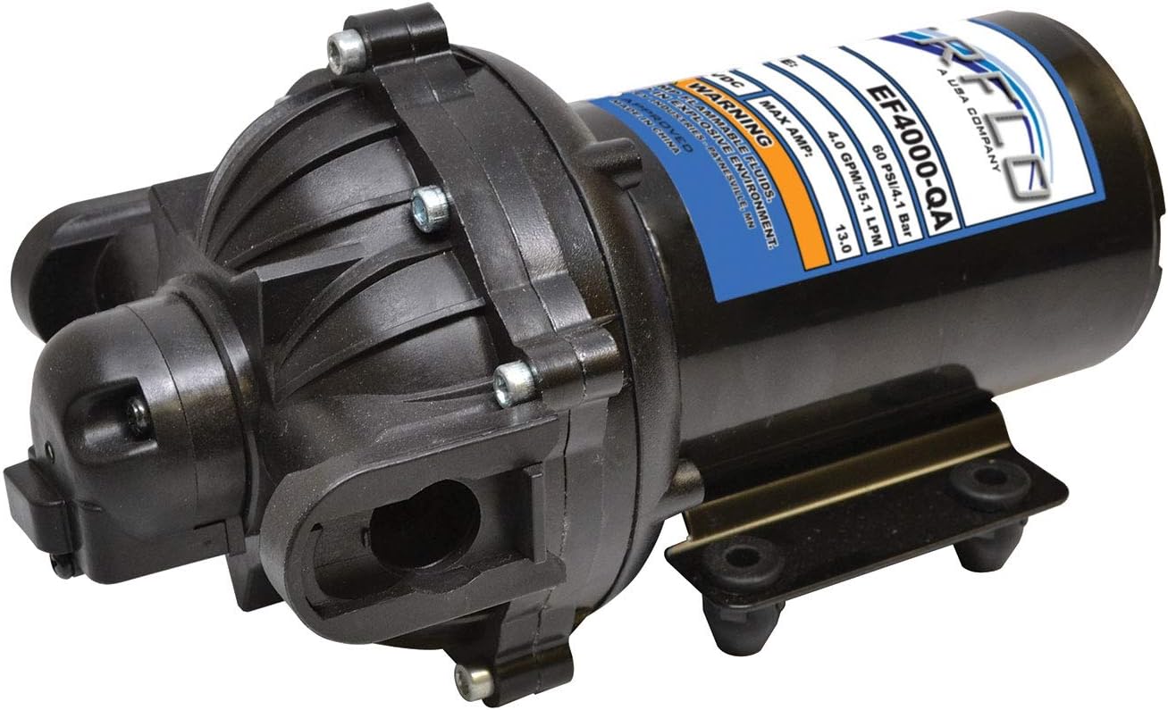 Everflo EF4000-QABOX 4.0 GPM @ 60 PSI 12V DC Quick Attach Diaphragm Pump