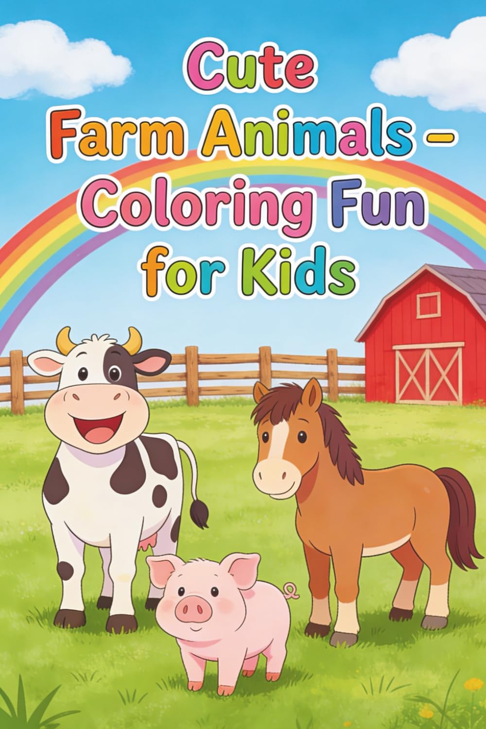 Cute Farm Animals - Coloring Fun for Kinds