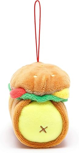 Miniatura 3 de Anirollz Llavero de peluche de animal de peluche, muñeca de juguete con dije de adorno  Suave, esponjoso, cálido, lindo, cómodo, seguro  Hamburguesa