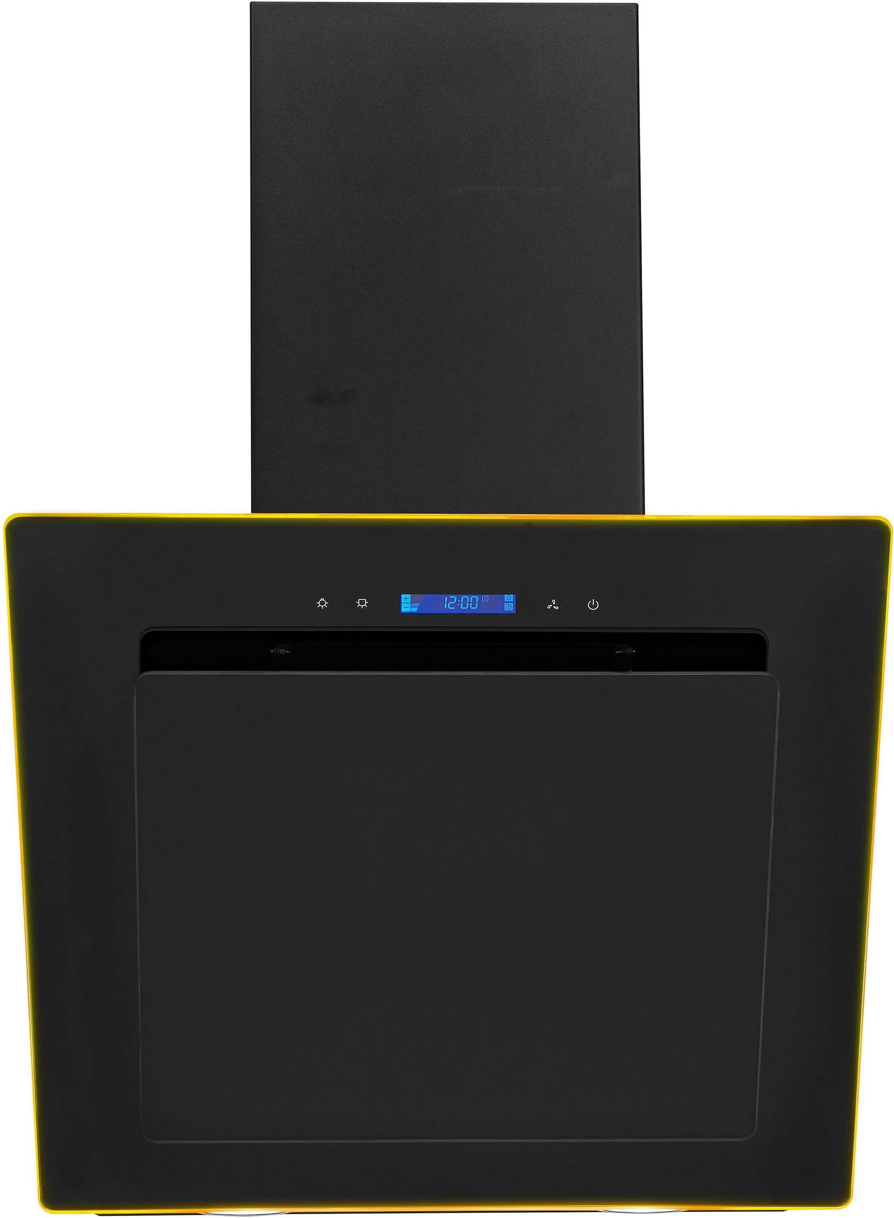 Exquisit® Campana Extractora Cocina, 60Cm, Capacidad de Extracción máx 311 [M³/h], Color Negro, Consumo 44 kWh/año, 3 Niveles de Potencia, Rumorosidad 54 dB(A).