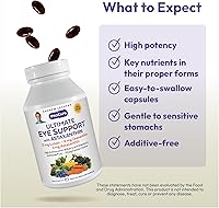 Vista 4 de ANDREW LESSMAN Ultimate Eye Support with Astaxantina 60 cápsulas blandas - 12 mg de luteína, 6 mg de zeaxantina, 4 mg de astaxantina, arándano.