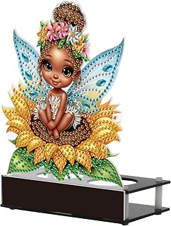 Diamond Art Painting Kit Candle Holders, Sunflower Genie Special Shape Decorative Tabletop Countertop Candle Holders, Wedding, Birthday, Gathering, Holiday Party Decorations