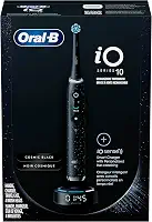 Oral-B Escova de Dentes Elétrica Recarregável Io Series 10 com Sensor de Pressão Visível para Proteger As Gengivas, Temporizador de 2 Minutos, 7 Configurações de Limpeza, 4 Cabeças de Escova de Dentes