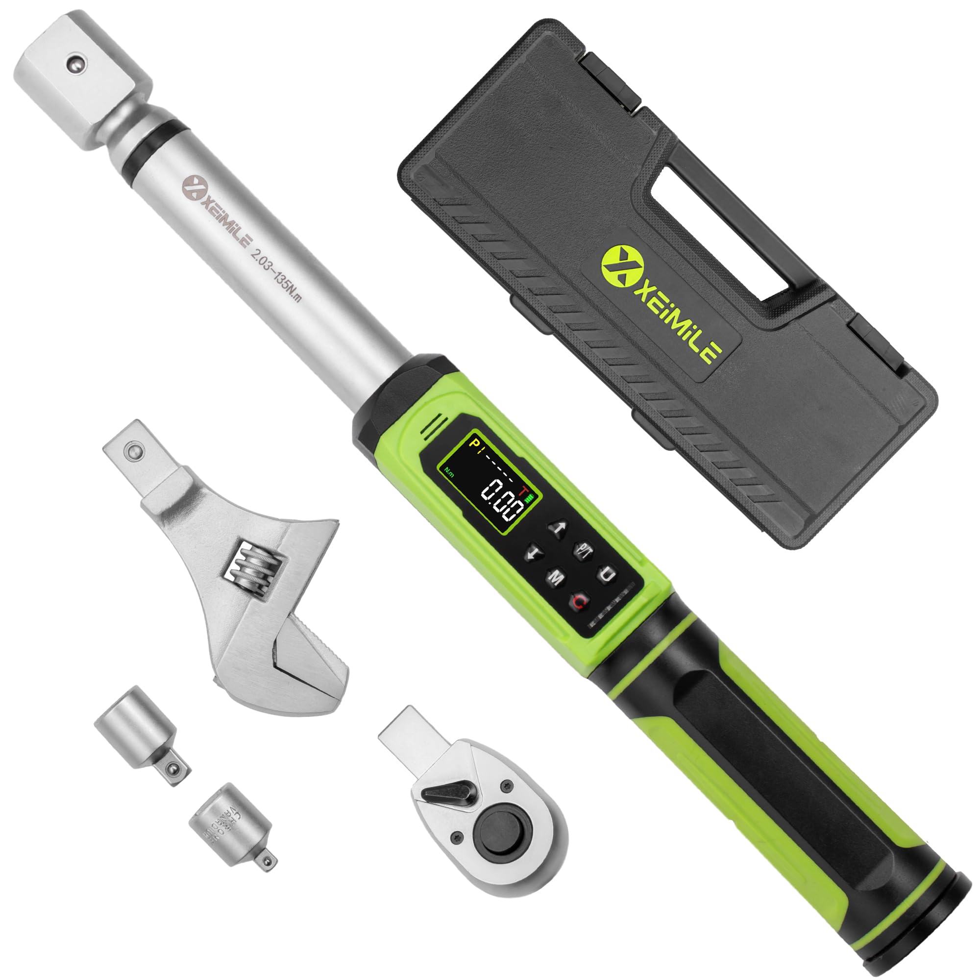 鍵盤楽器 RUCCI electronics Bent Time Drive XEIMILE Adjustable HVAC Open End Digital Torque Wrench 1/2