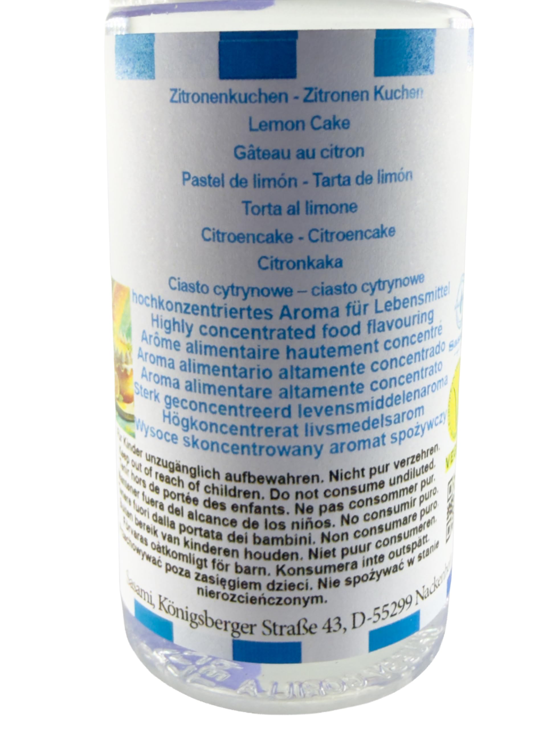 Zitronenkuchen - Zitronen Kuchen Aroma Konzentrat - Vegan - Sasami - 100ml