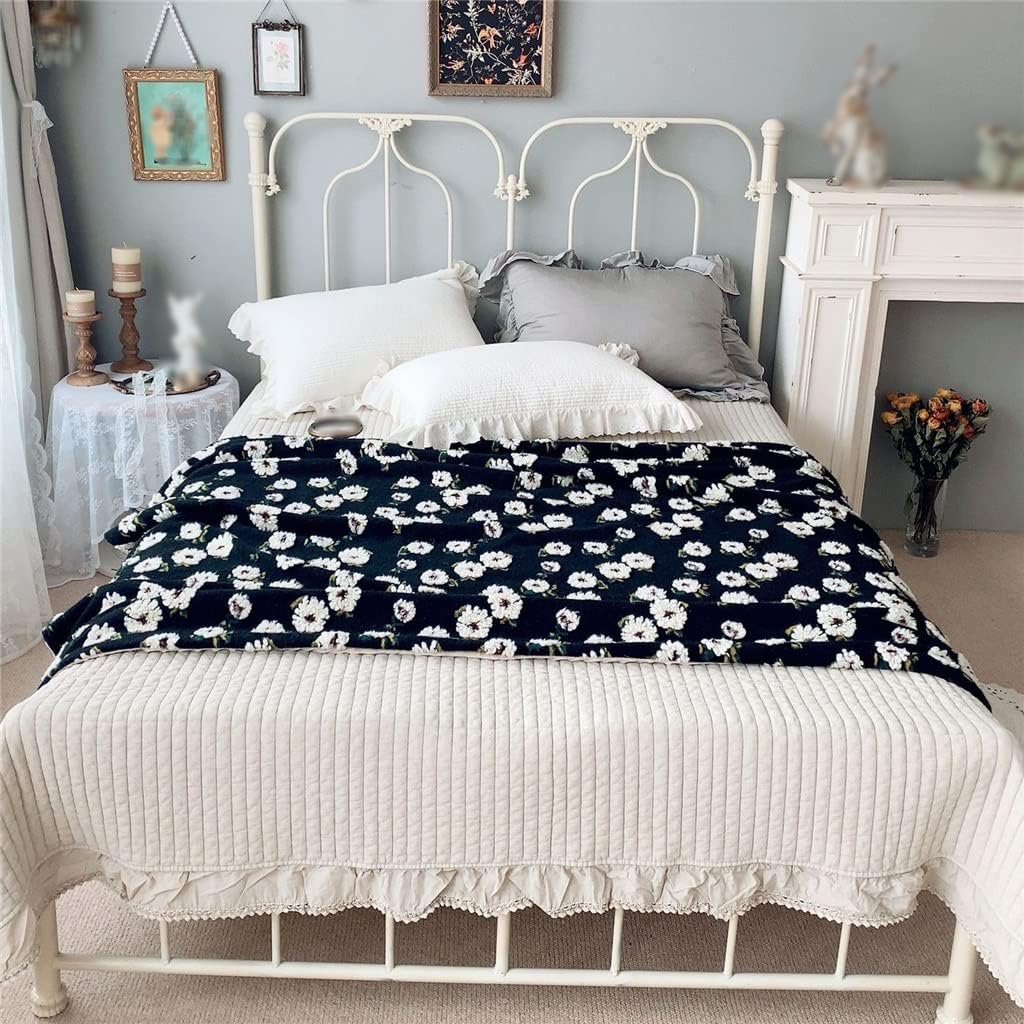 Cashmere Thickened Doudou Fleece Blanket Vintage Comforter Sofa Cover Office Lunch