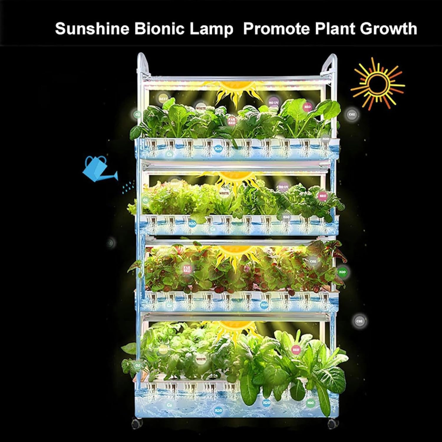 Arrosage Automatique Système de Tour hydroponique - Kit de Jardin Vertical d'intérieur for légumes à Feuilles et à tiges 1 pièce(120 Holes)