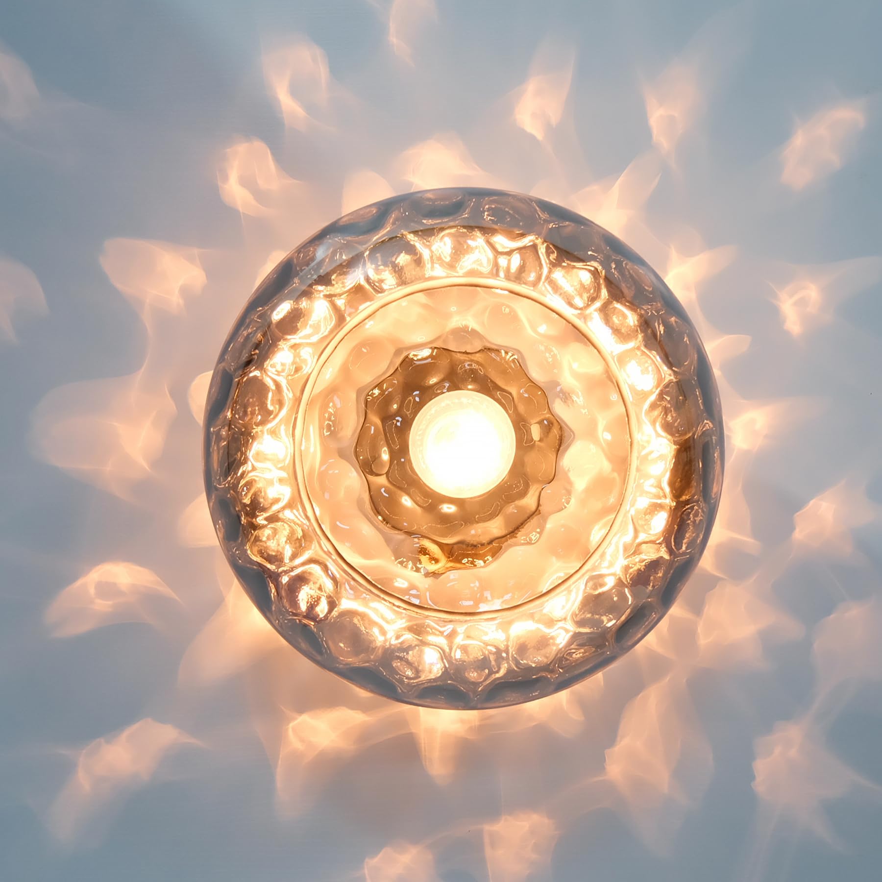 Pantalla de vidrio martillado ahumado de repuesto para luces colgantes E26, candelabros, lámparas de pie de escritorio de mesa y apliques de pared, pantalla gris de 11 pulgadas para luz de 8