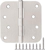 Vista 8 de Paquete de 18 bisagras negras para puerta de 4 pulgadas x 4, redondeadas, resistentes, bisagras exteriores negras mate para puertas interiores