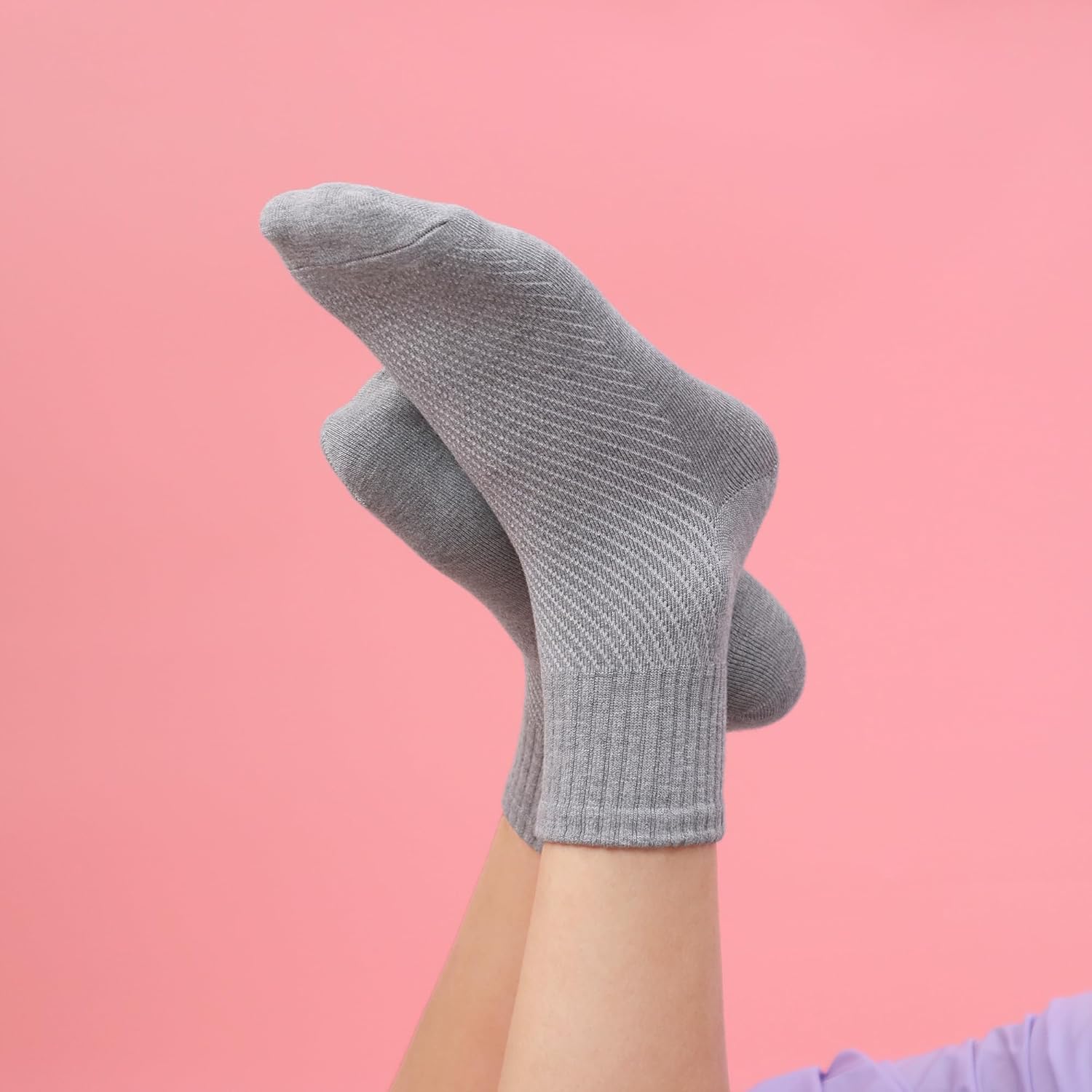 SERISIMPLE Kids Crew Viscose Bamboo Thin Socks School Uniform Basic Soft Anti Odor Boys Girls Breathable Stretch 5 Pairs - Image 5