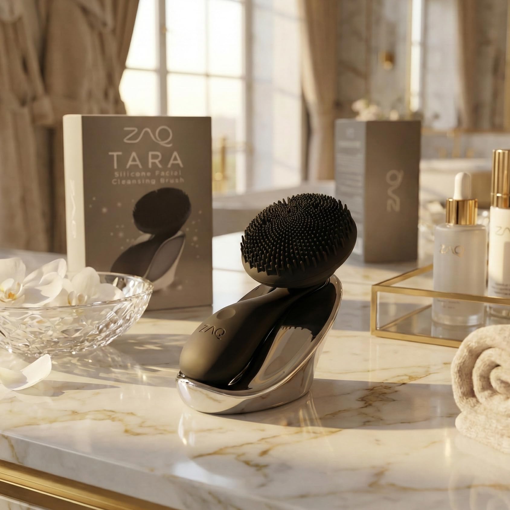 Amazon.com: ZAQ Tara Sonic Facial Cleansing Brush | Silicone Face