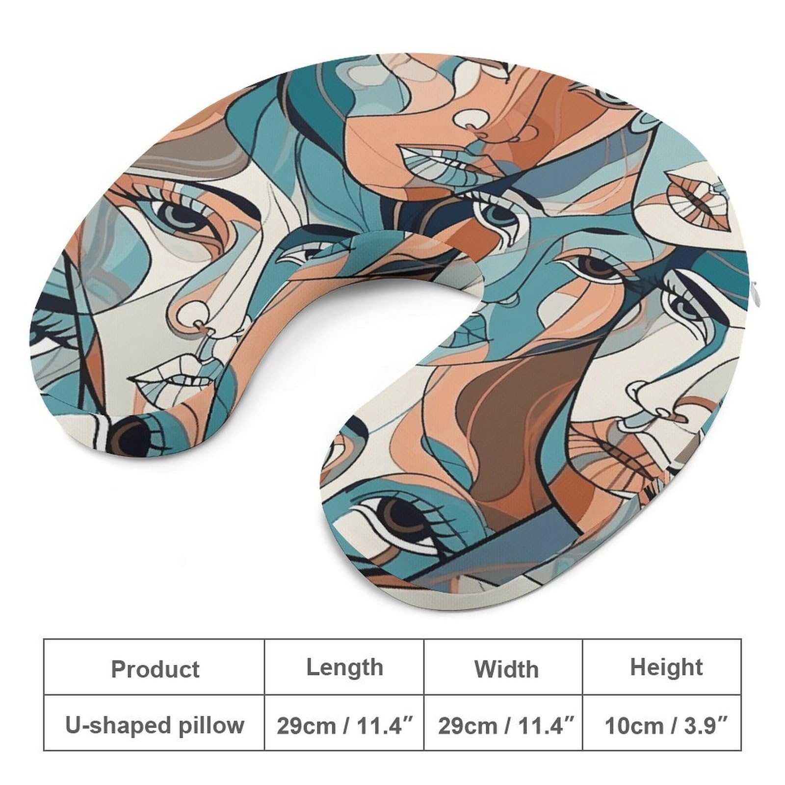 Cuscino a forma di U con linee lisce, nucleo in memory foam, cuscino per fornire supporto per il collo, cuscino da viaggio, adatto per aerei, auto, case e uffici.