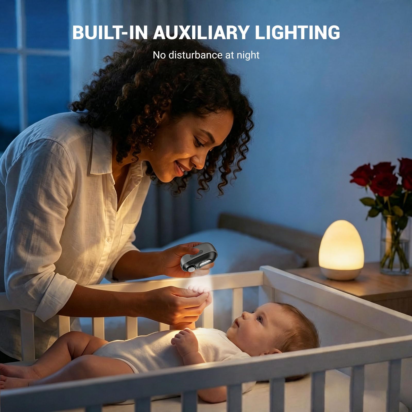 2026 3 en 1 Coupe Ongle Electrique pour Personnes Âgées, Coupe Ongle Rechargeable avec LED pour Ongles Durs/Épais, Silencieux et Sans Douleur, Sicher für Alle Altersgruppen