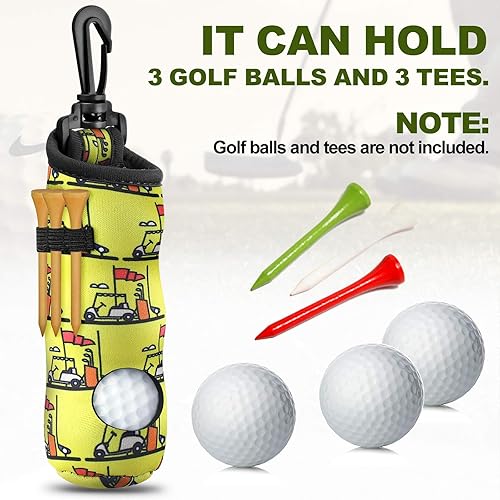 Miniatura 4 de 4 piezas de soporte para camisetas de golf, bolsa de transporte para pelotas de golf, soporte para pelotas, llavero, clip para cinturón, regalos,