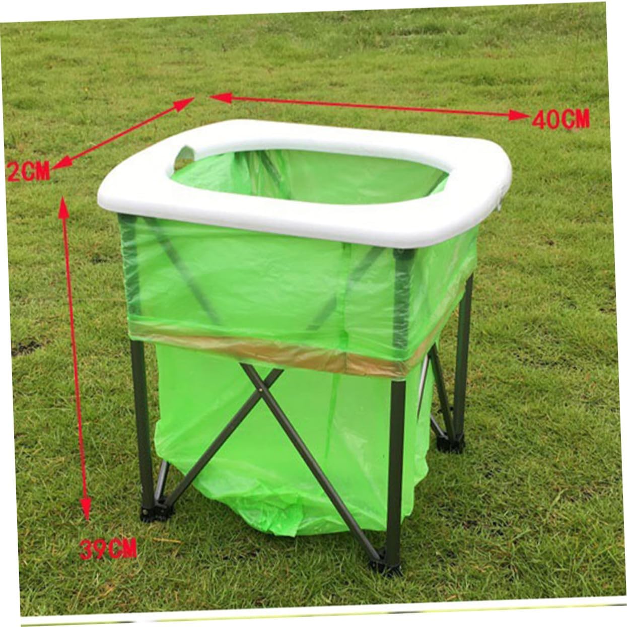 Multifunctional Outdoor Folding Toilet Portable Emergency Commode Lightweight Sturdy for Camping Hiking Road Trips Car Use