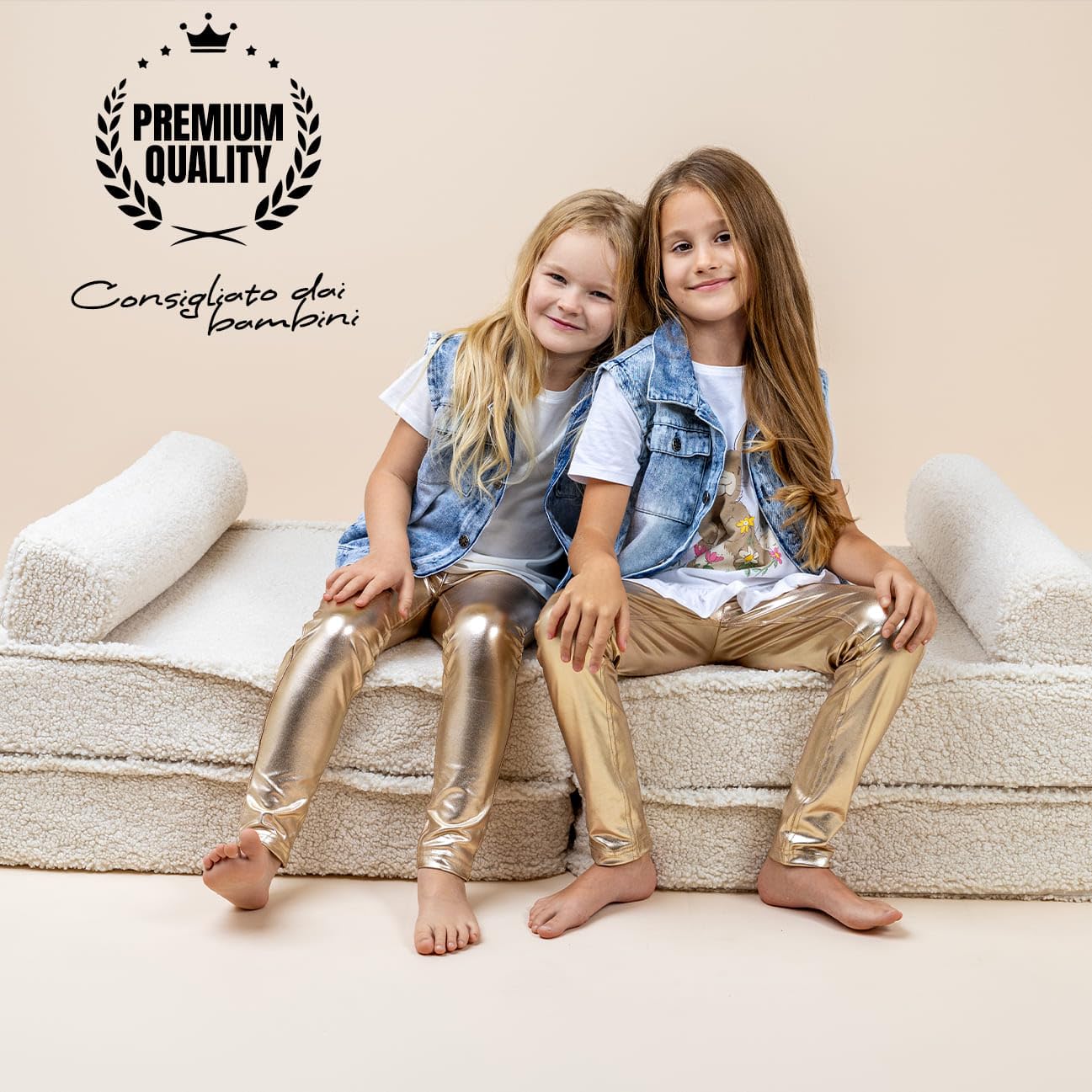 MEOWBABY Divano pieghevole per Bambini in Schiuma - Divano Modulare Multifunzione per Cameretta, Bearly, Grigio Chiaro