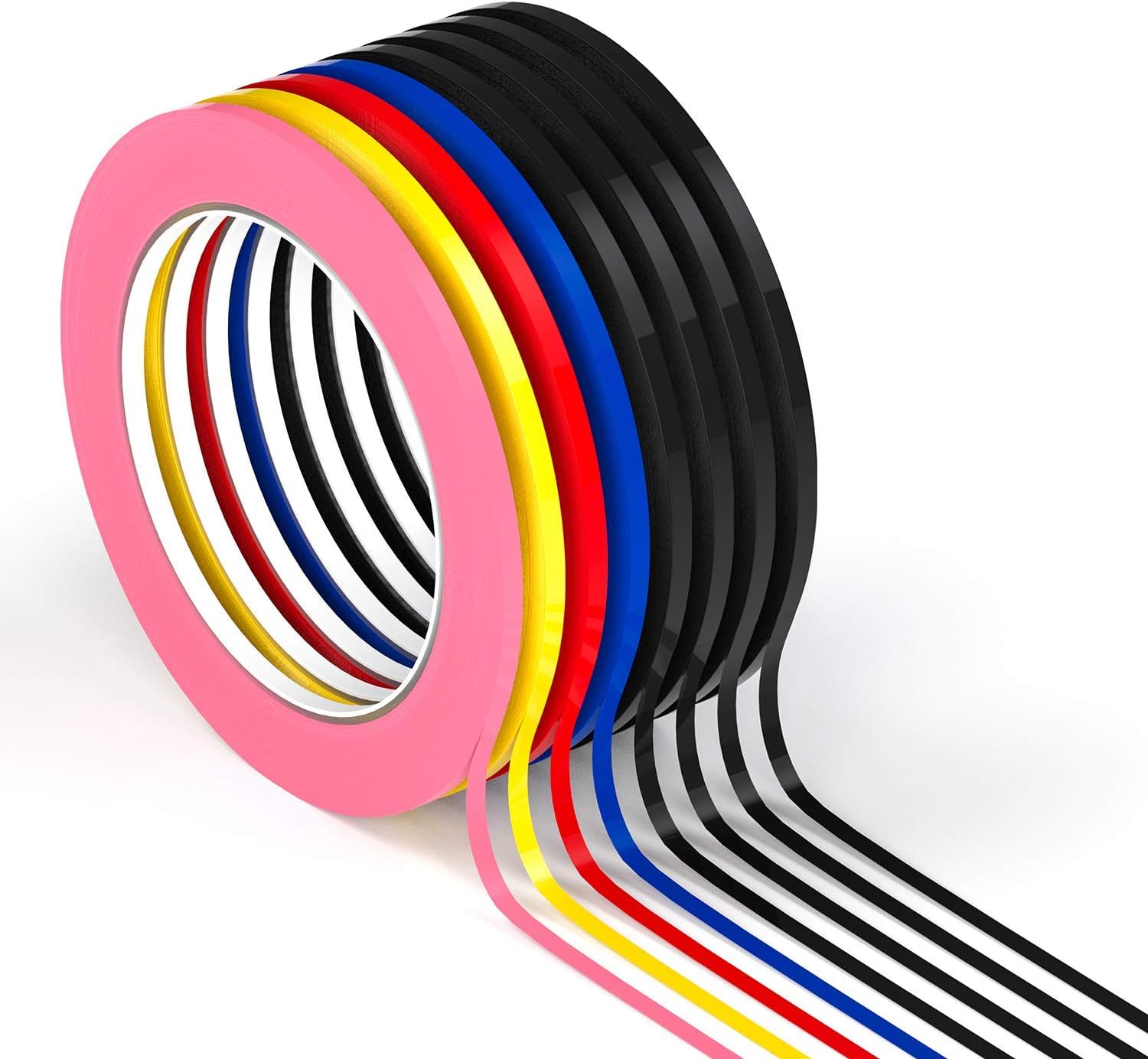 Graphic Art Tape, 8 Pack 66m x 3mm Tape for Whiteboard