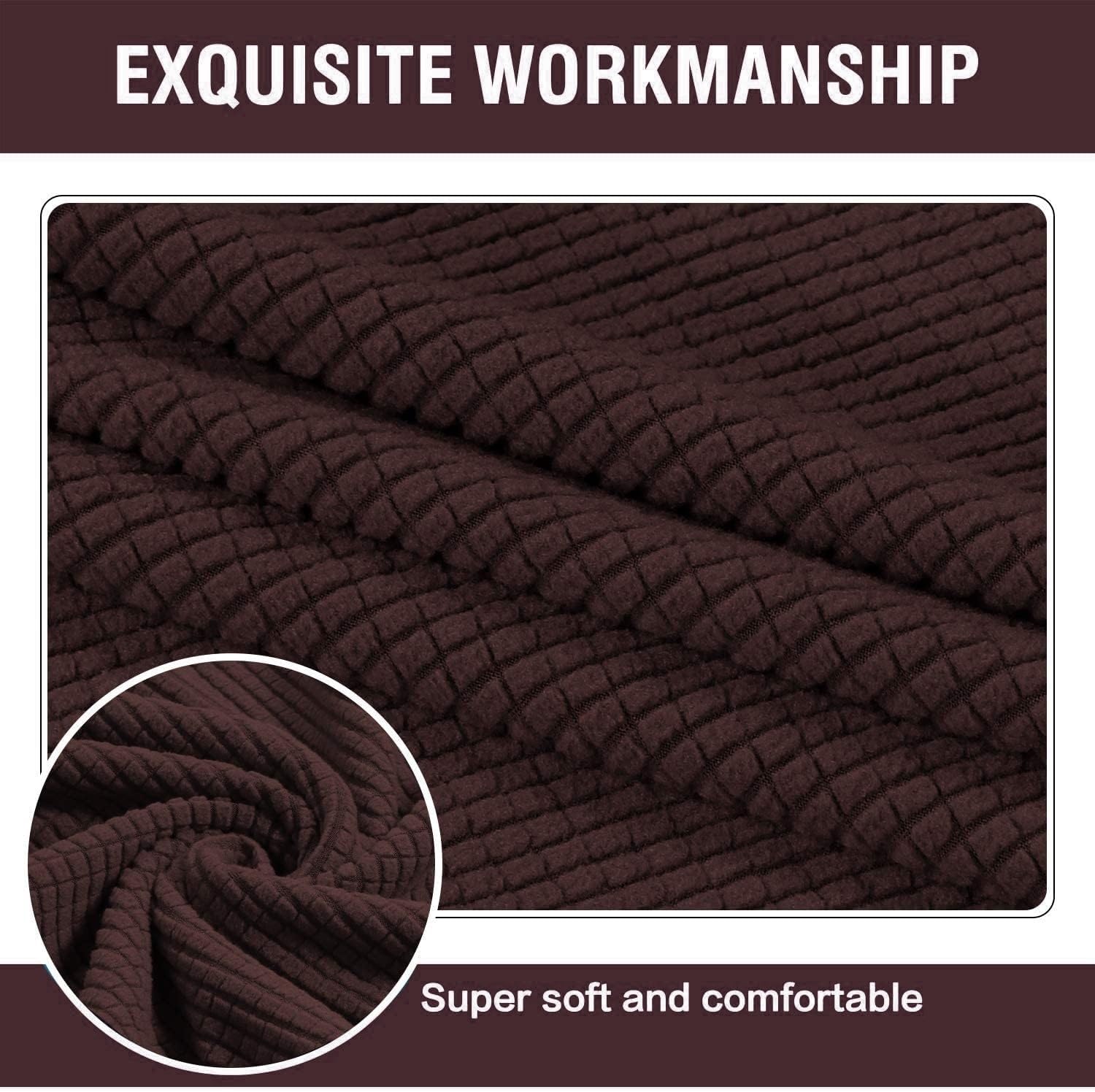 Super Stretch Soft Fit Ottoman Cover Slipcover Square/Rectangular for Foot Stool 20x27in/50x68cm 18x22in/45x55cm Furniture for Living Room with Elastic Bottom，Washable(G10,45-55 cm/18-22 in)