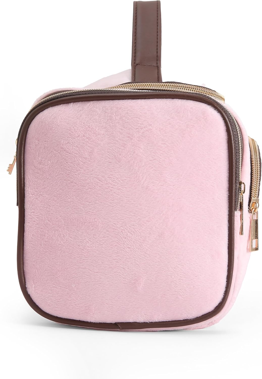 Juicy Couture Pink Makeup Bag Cosmetics Organizer Travel Essentials Duffel Velour Gold Terrier Dog Rhinestone Crown