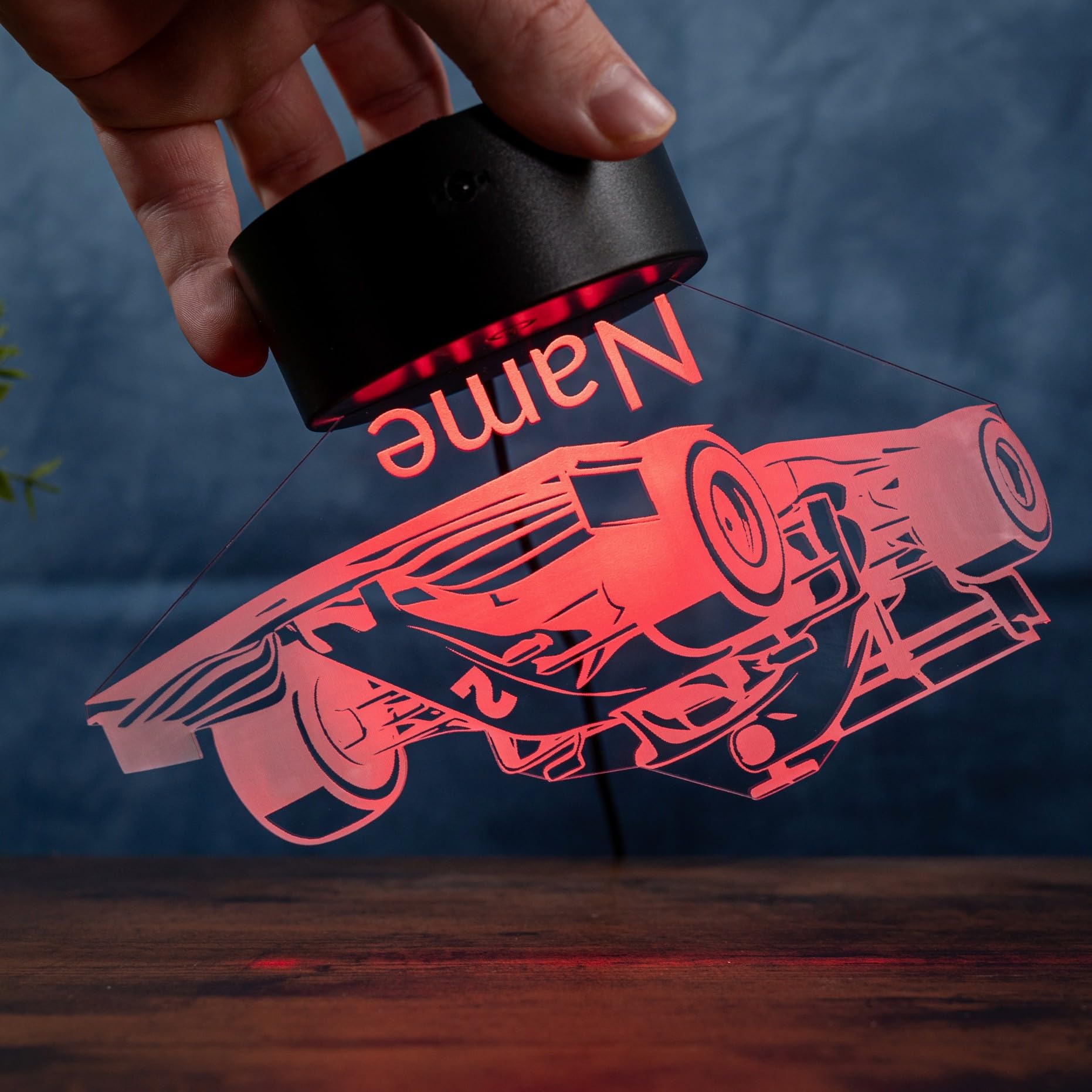 Formula 1 lampada personalizzata – Luce notturna a LED con nome, formula regalo auto per bambini e uomini, decorazione per cameretta dei bambini, camera da letto e appassionati di sport