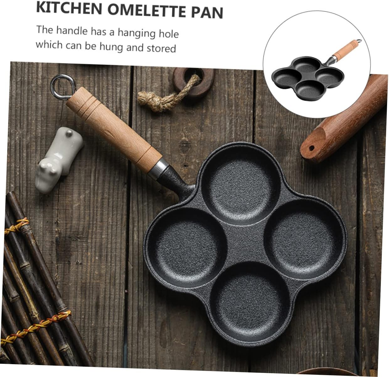 SECFOU 1pc Non-stick Fried Pan Design Versatile and Pancake Maker Suitable for Induction and Open Flame Cooking Easy to Clean and Use