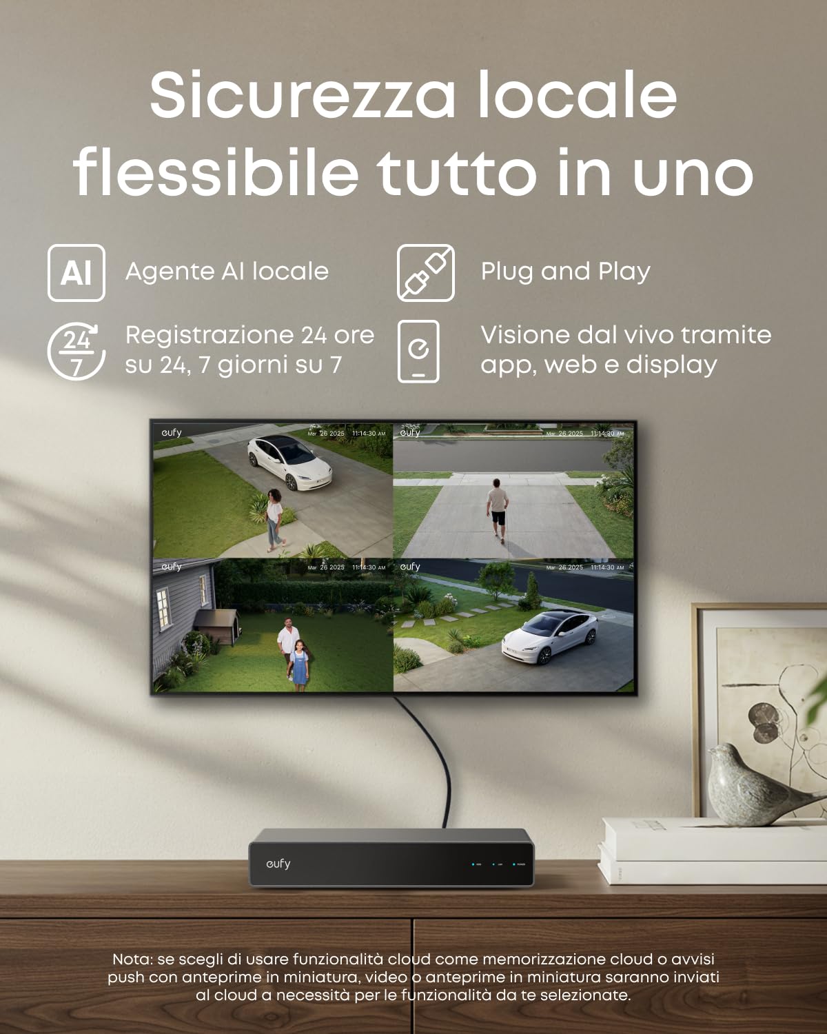 eufy Security, PoE Videosorveglianza Esterno NVR S4 Max, Telecam Bullet-PTZ 16 MP triplo obiettivo,PTZ 360°, zoom auto x8, ricerca video smart, Traccia multi-telecam, Visione nott a colori,24/7,HD 2TB