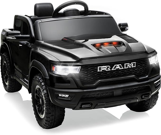 Amazon.com: First Ride On 12V Licensed Ram 1500 Ride on Toy for Kids ...