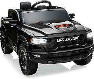 Sponsored Ad - First Ride On 12V Licensed Ram 1500 Ride on Toy for Kids, Toddler Ride on Pickup Truck with Parent Remote C...