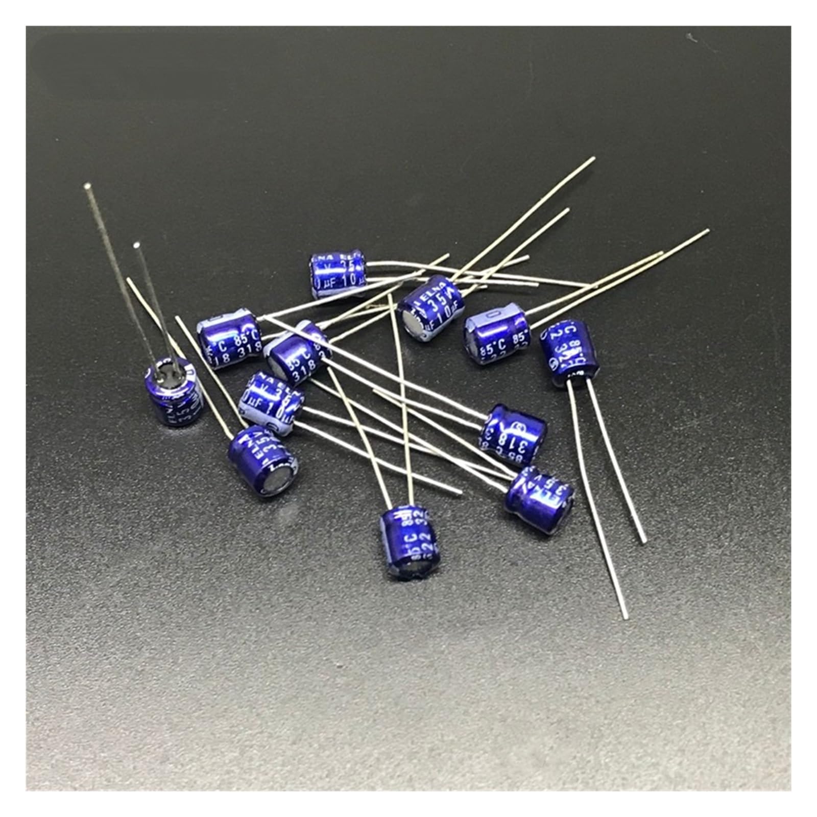 Condensateur audio bleu 10uF 35V pour éliminer le sifflement des haut-parleurs