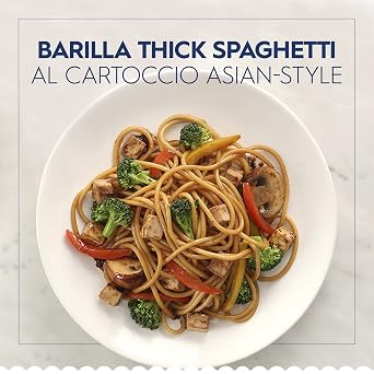 Barilla Thick Spaghetti Pasta, Non-GMO Kosher Pasta, 16oz. (20PK)