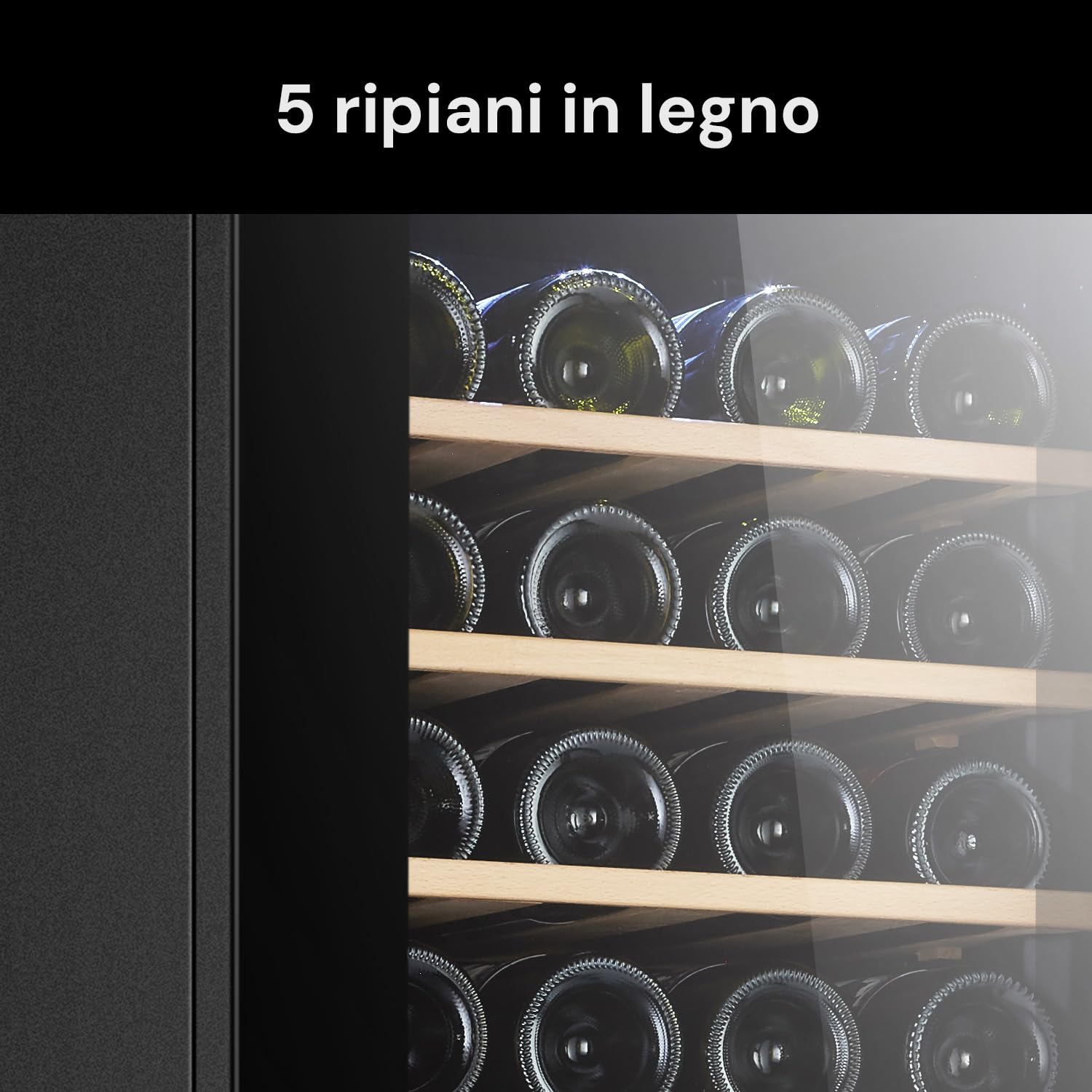 Wintem Vinoteca de vino refrigerada elegante – Doble temperatura personalizable, nevera termoeléctrica con pantalla LED táctil | Capacidad para 28 botellas de 82 l – Regalo de Navidad