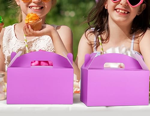 Miniatura 6 de HUAPRINT Cajas de regalo moradas grandes a granel, cajas a dos aguas paquete de 30 cajas de 9.45 x 5 x 5 pulgadas, cajas de regalo para fiesta de