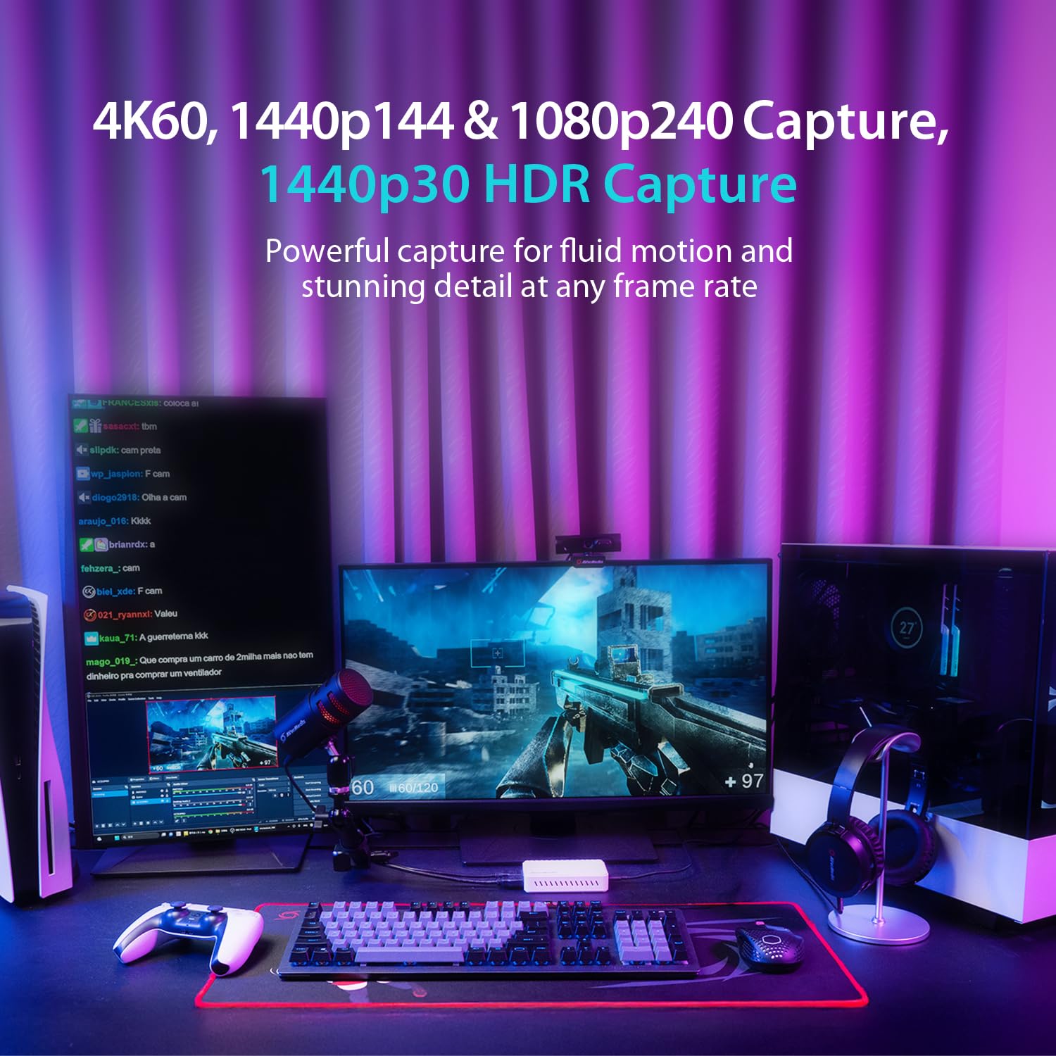 AVerMedia Tarjeta de captura HDMI 4K para transmisión, PS5/Pro, Xbox, Switch, PC, dispositivo de captura de juegos USB 3.2 para Twitch, OBS, YouTube, Discord, grabación de baja latencia, GC553Pro Live