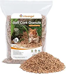 Niteangel Cama natural para hamster de coco/cortiça, para hamsters anões sírios, gerbos, ratos, Degus ou outros animais pequenos