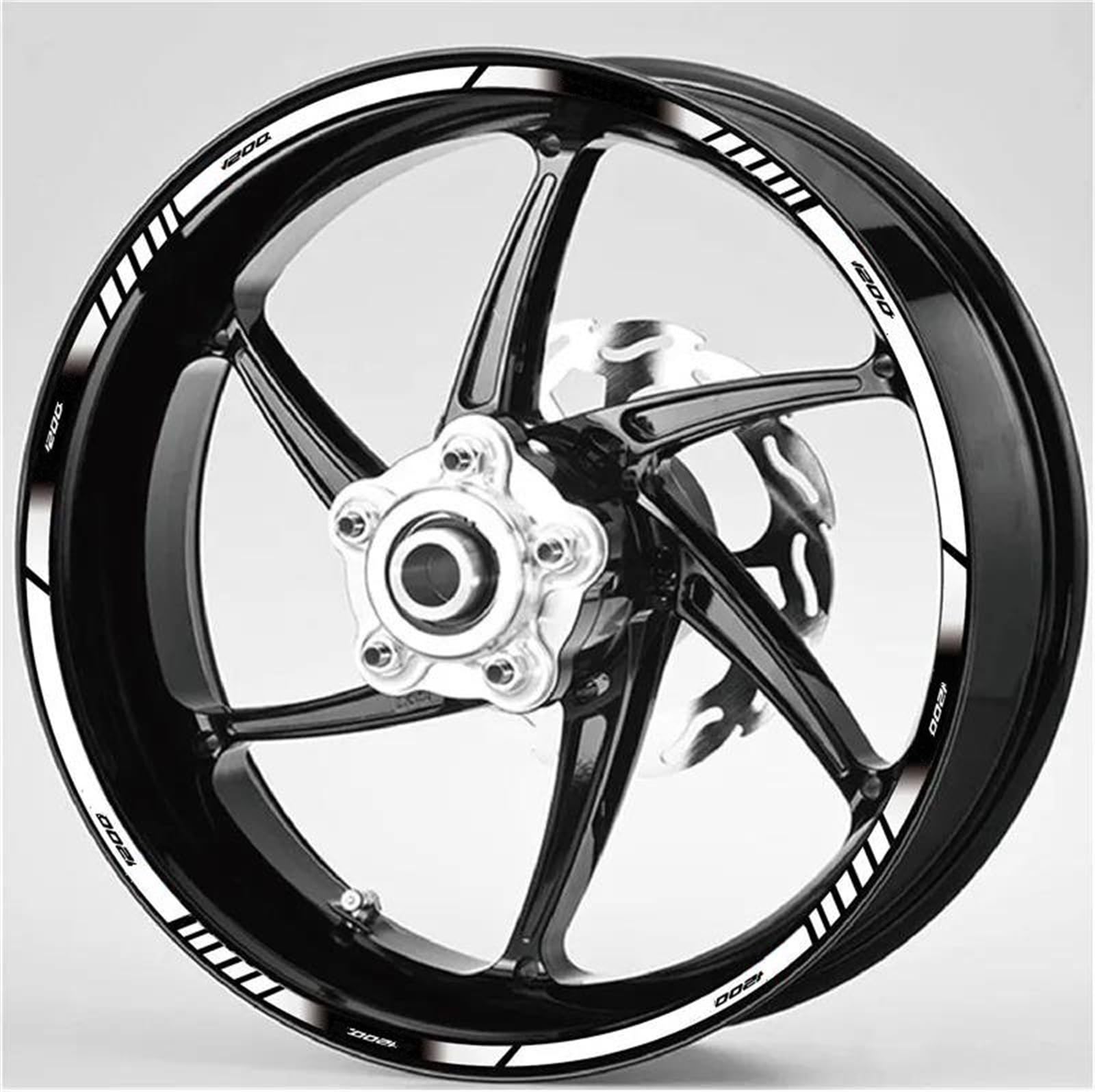 Motorradfelgen-Reifenaufkleber, Radinnenring-Aufkleber, Reflektierende Dekoration Für BMW R1200R R 1200r R1200(Style 4)