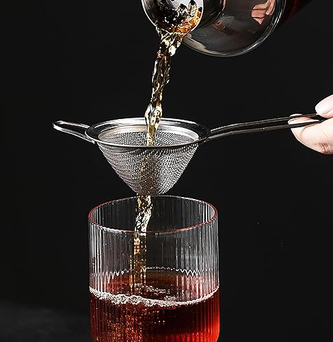 Miniatura 6 de 18 coladores de té, coladores de cóctel, colador pequeño de malla fina de acero inoxidable, mini colador de té de 3.3 pulgadas con mango largo para
