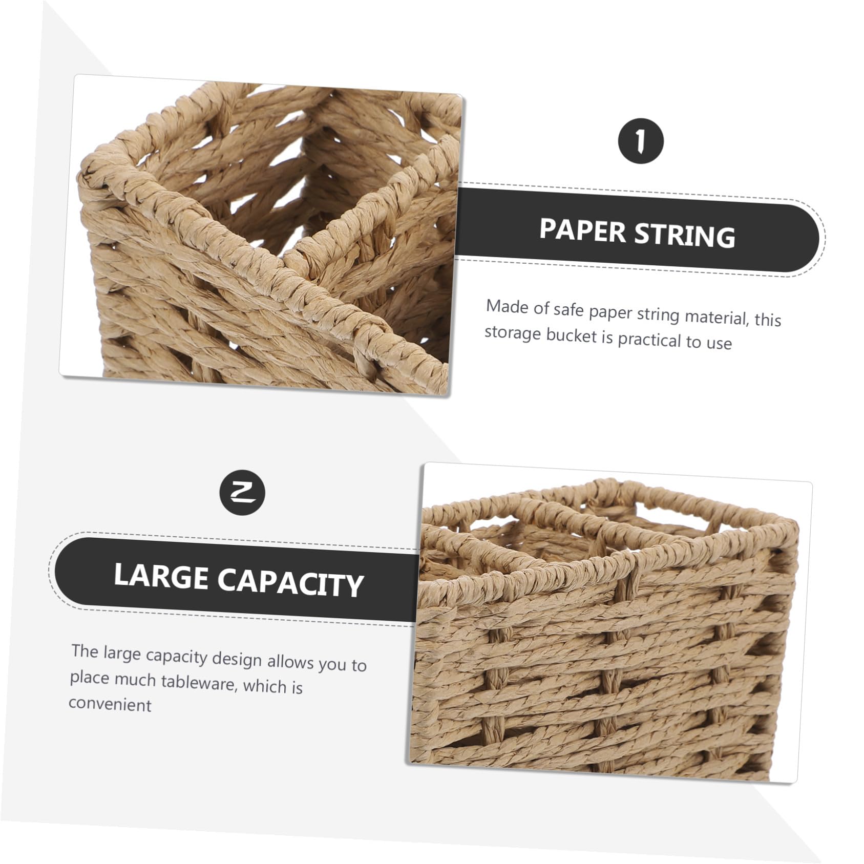 DOITOOL Cubo para Cubiertos Multifunción Soporte para Palillos Novedoso Gran Capacidad Cuerda de Papel Organizador Cocina Utensilios