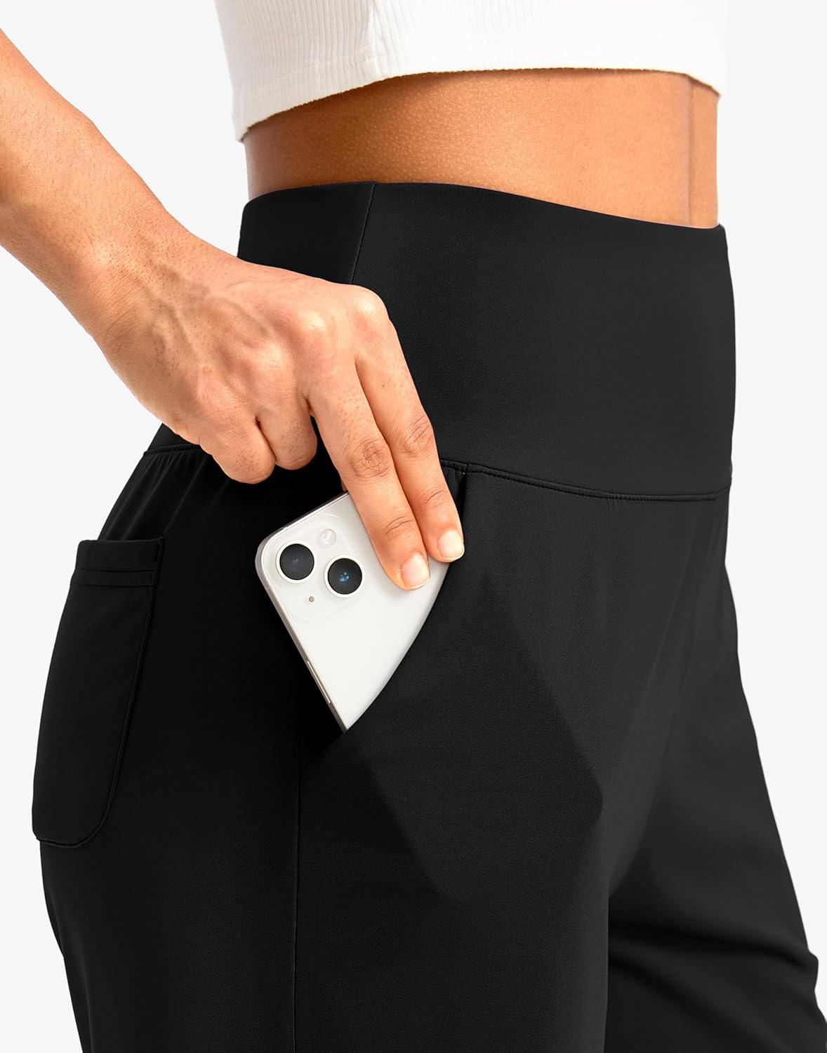 G Gradual Women's Bermuda Long Shorts with Pockets 9" High Waisted Knee Length Shorts for Women Walking Athletic Workout