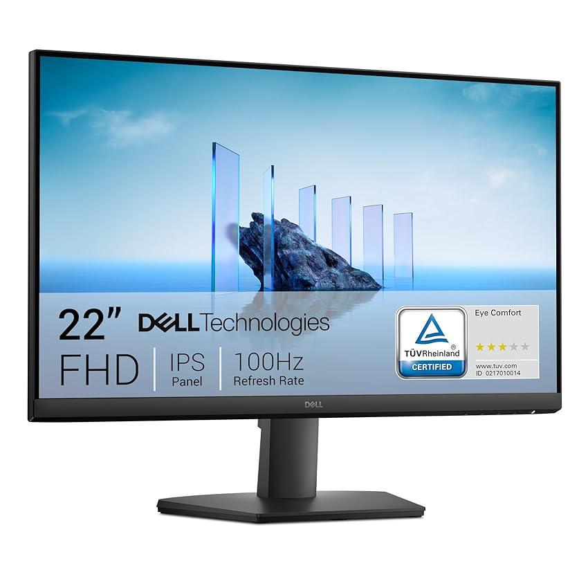 Dell 22 Monitor - SE2225HM, Full HD (1920x1080), 100Hz, VA, 5ms, VESA (100x100mm), HDMI, VGA, 3 Anni di Garanzia, Nero