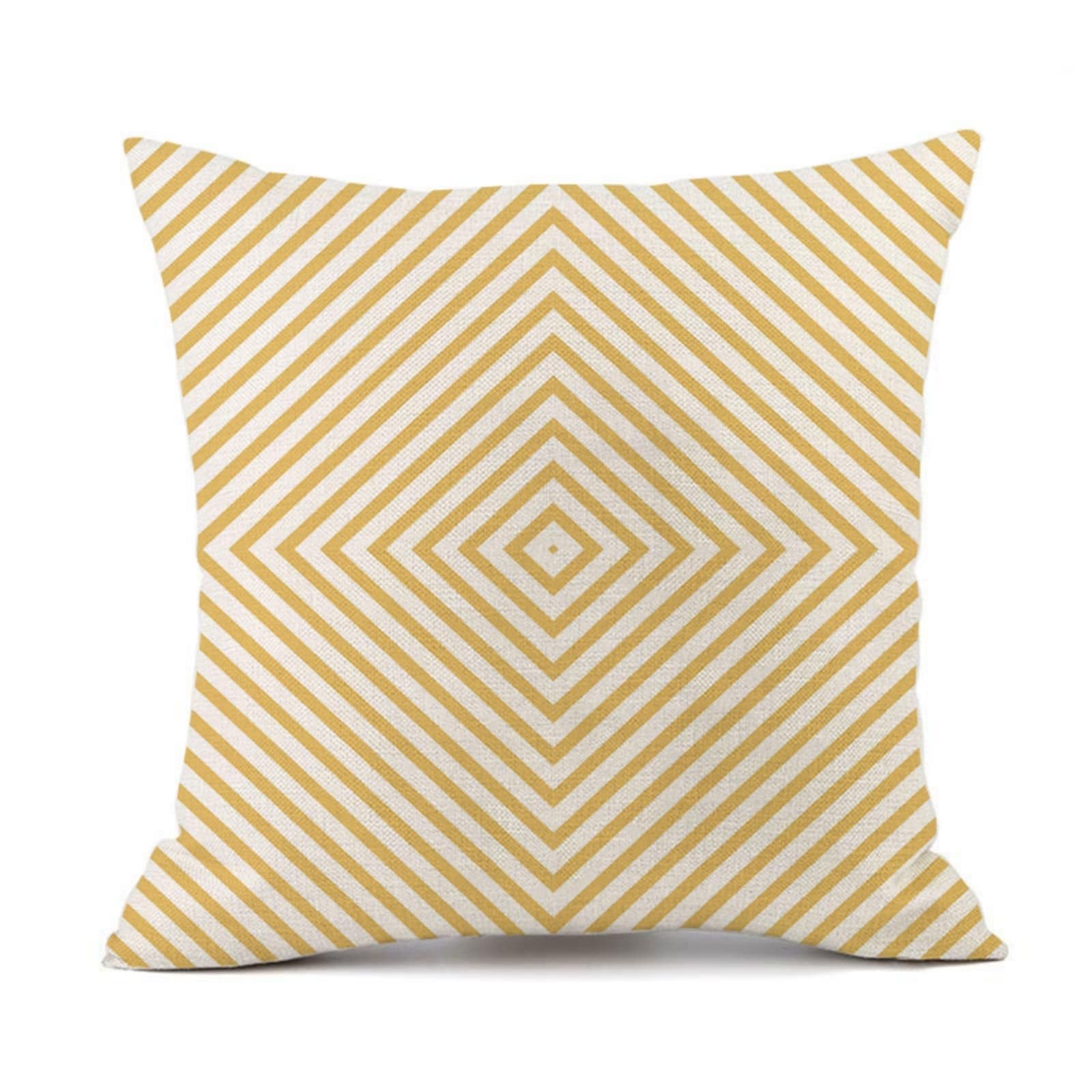 Cushion Covers 40cm x 40cm Geometric Pattern Sofa Cushion Cover Linen with Invisible Zippers,Throw Pillow Covers for Bedroom Home Decor