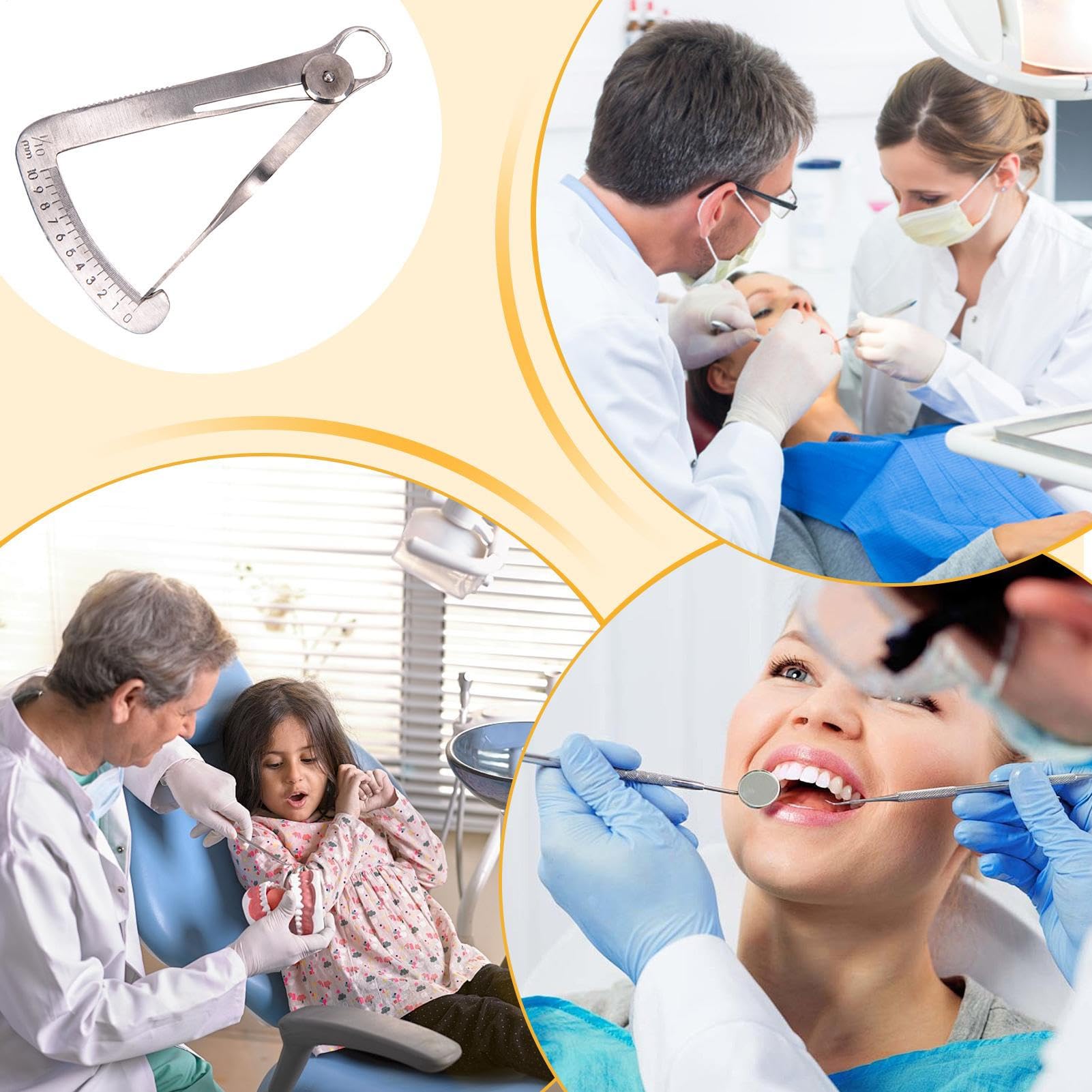 Calibro del triangolo di precisione in acciaio inossidabile - Utensile dentale ad alta precisione, spessore manuale corona