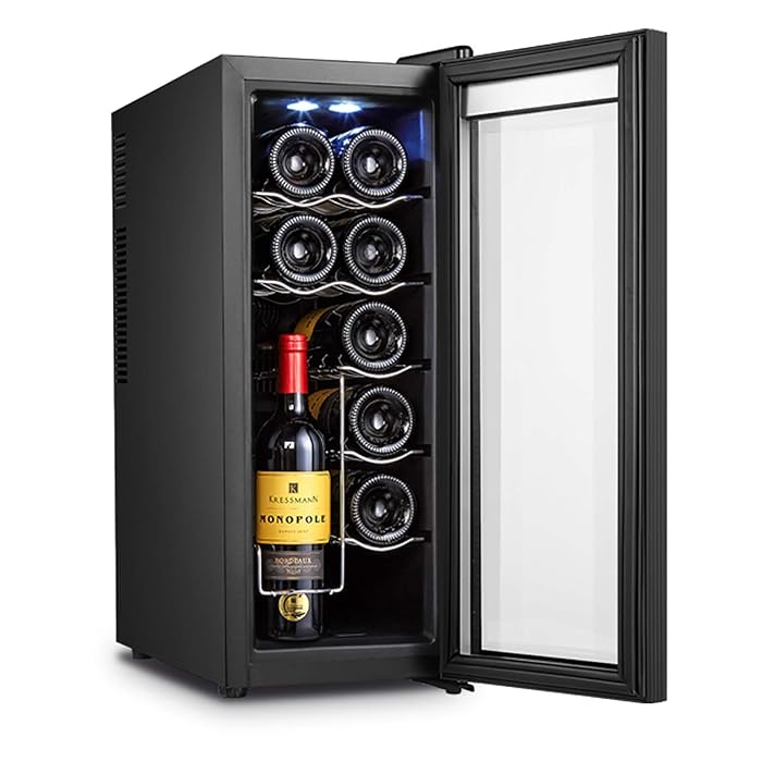 Buy Wine Cooler Refrigerator Chiller Countertop Cooler Freestanding Compact Mini Wine Fridge 12