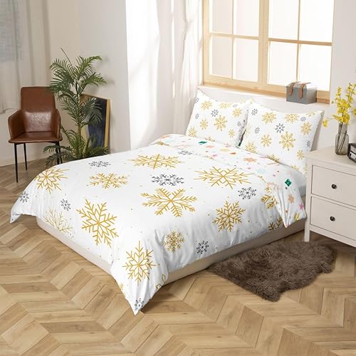 Vista 151 de Juego de funda de edredón rosa de Navidad para niñas, tamaño matrimonial, lindo juego de ropa de cama de dibujos animados de pingüino de Papá Noel