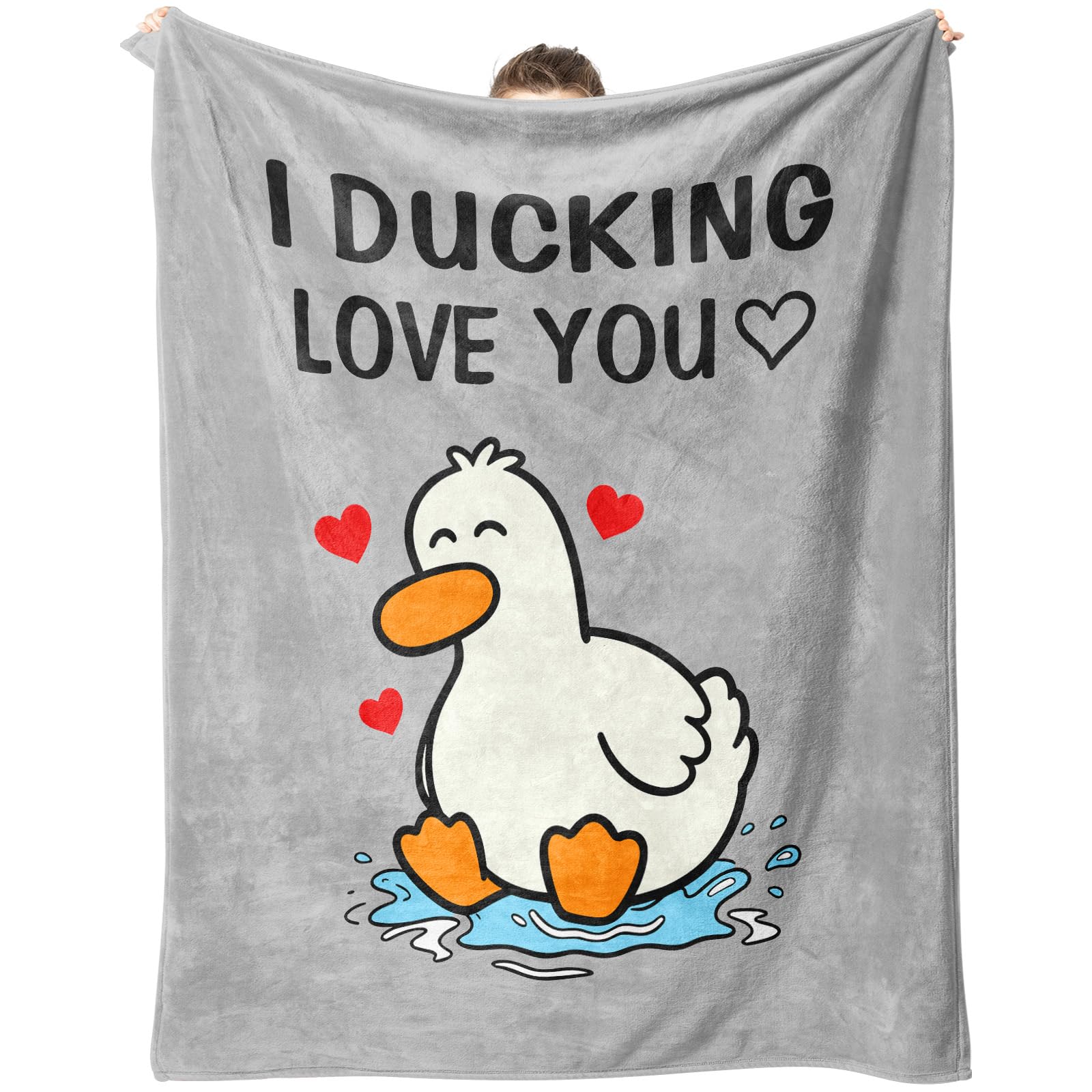 OIDFKHU Gift for Her or Him, I Love You Funny Throw Blanket 130x150cm, Cute Couple Gifts for Wife Husband Boyfriend Girlfriend, Romantic Anniversary Birthday Valentine's Day