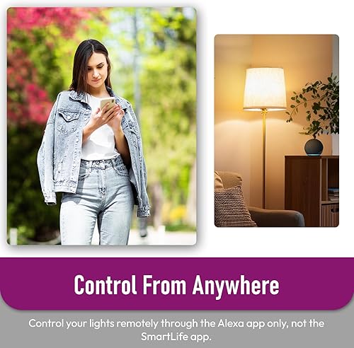 Miniatura 8 de Bombillas Alexa equivalentes a 150 W, las bombillas inteligentes funcionan directamente con Alexa, sintonizables de blanco cálido a frío, bombilla