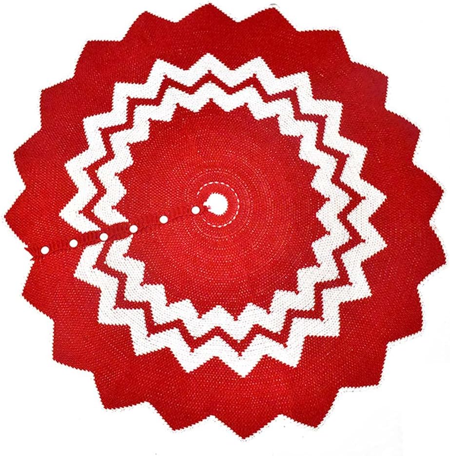 Christmas Tree Skirt, Christmas Tree Skirt 48 Inch Trees Collar for Winter New Year Decoration Supplies