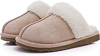 Vista 1 de Litfun Pantuflas mullidas de espuma viscoelástica para mujer, zapatos de invierno para interiores y exteriores