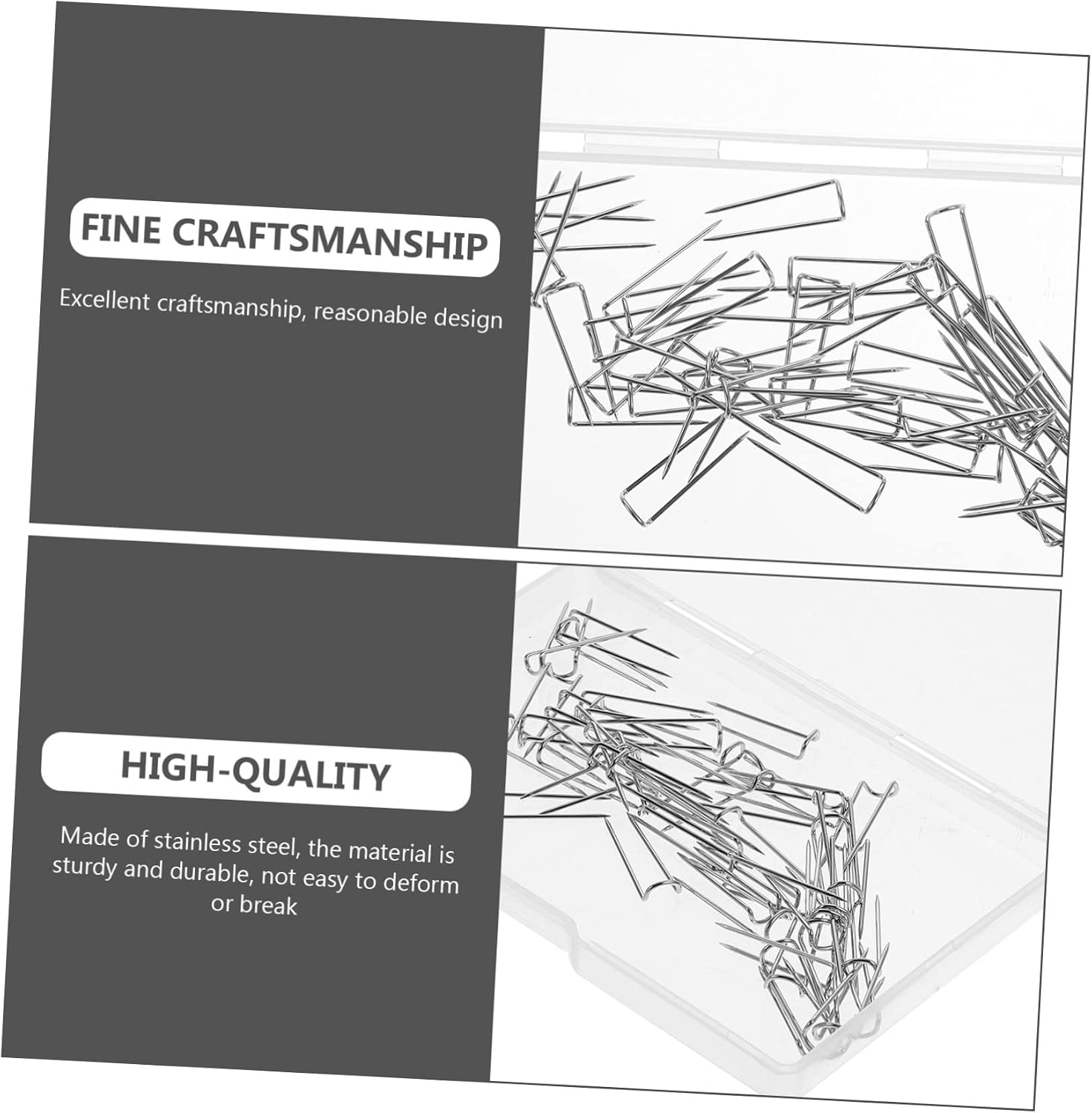 200pcs u Shaped Stitch Pin Patchwork Pin Sewing Cloth Art Positioning Needle Jumbo Needle for Heavy Duty Sewing Quilting
